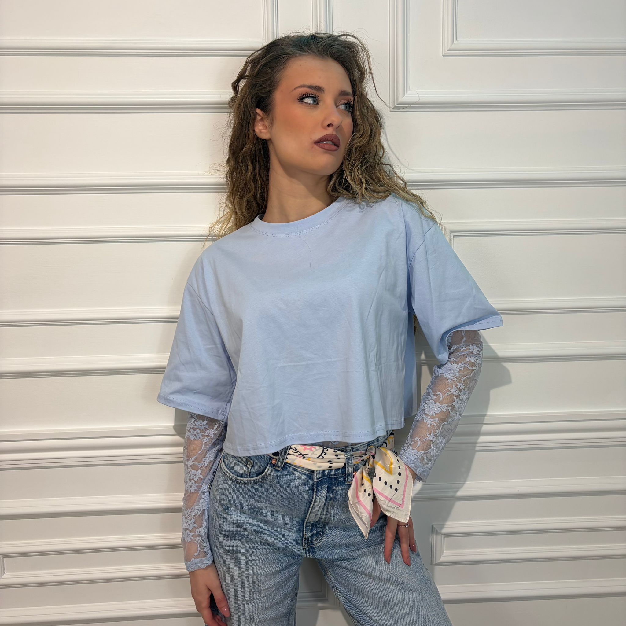 SET LINDA SHIRT E BODY IN PIZZO