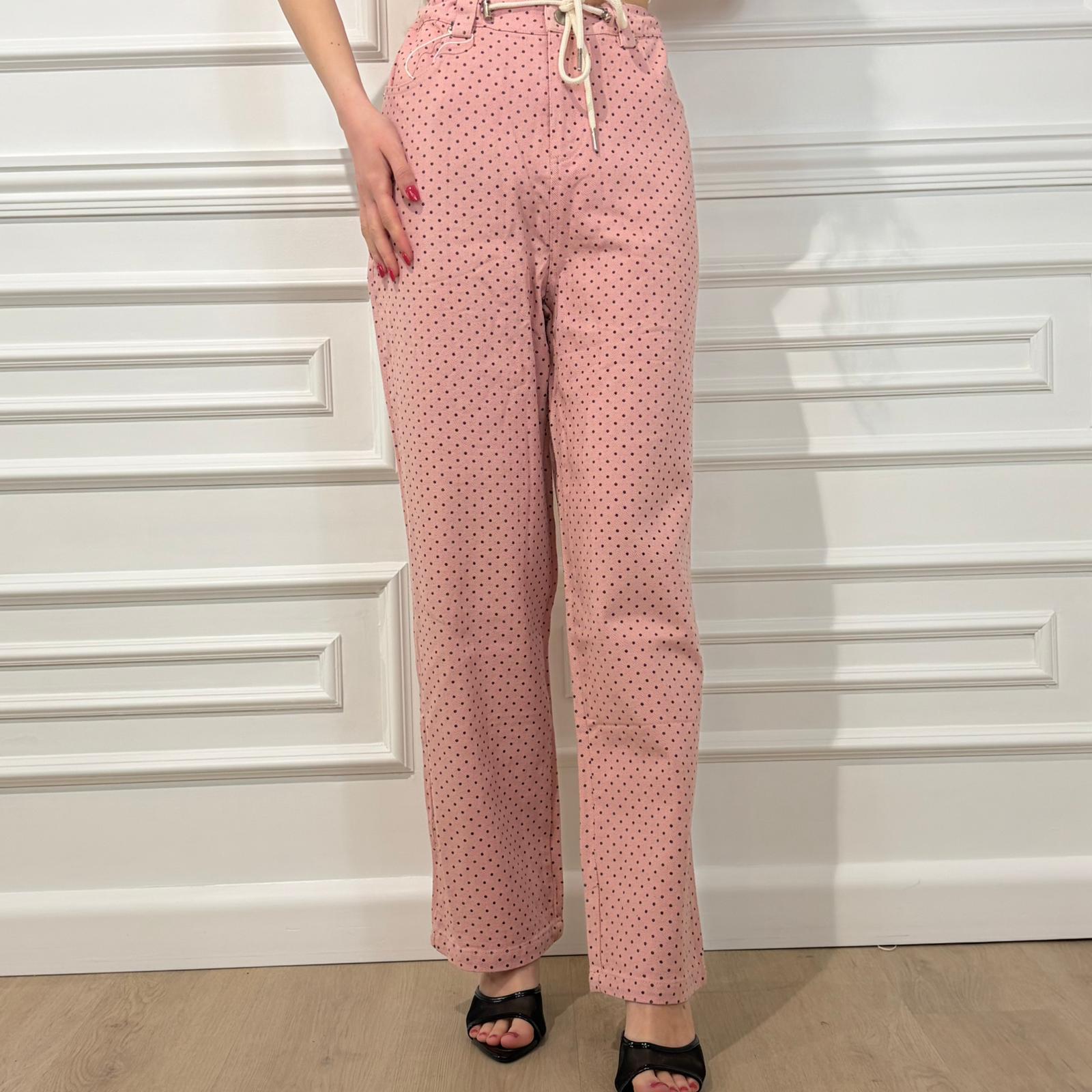 JEANS PINK POIS