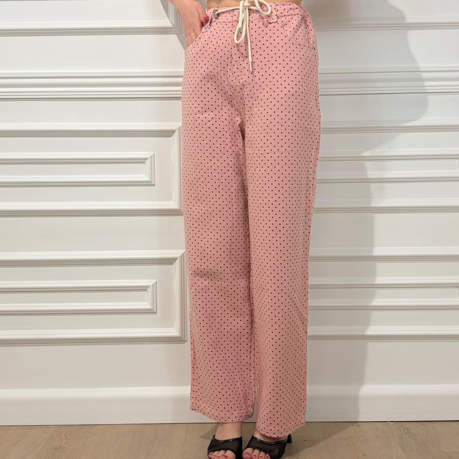 JEANS PINK POIS