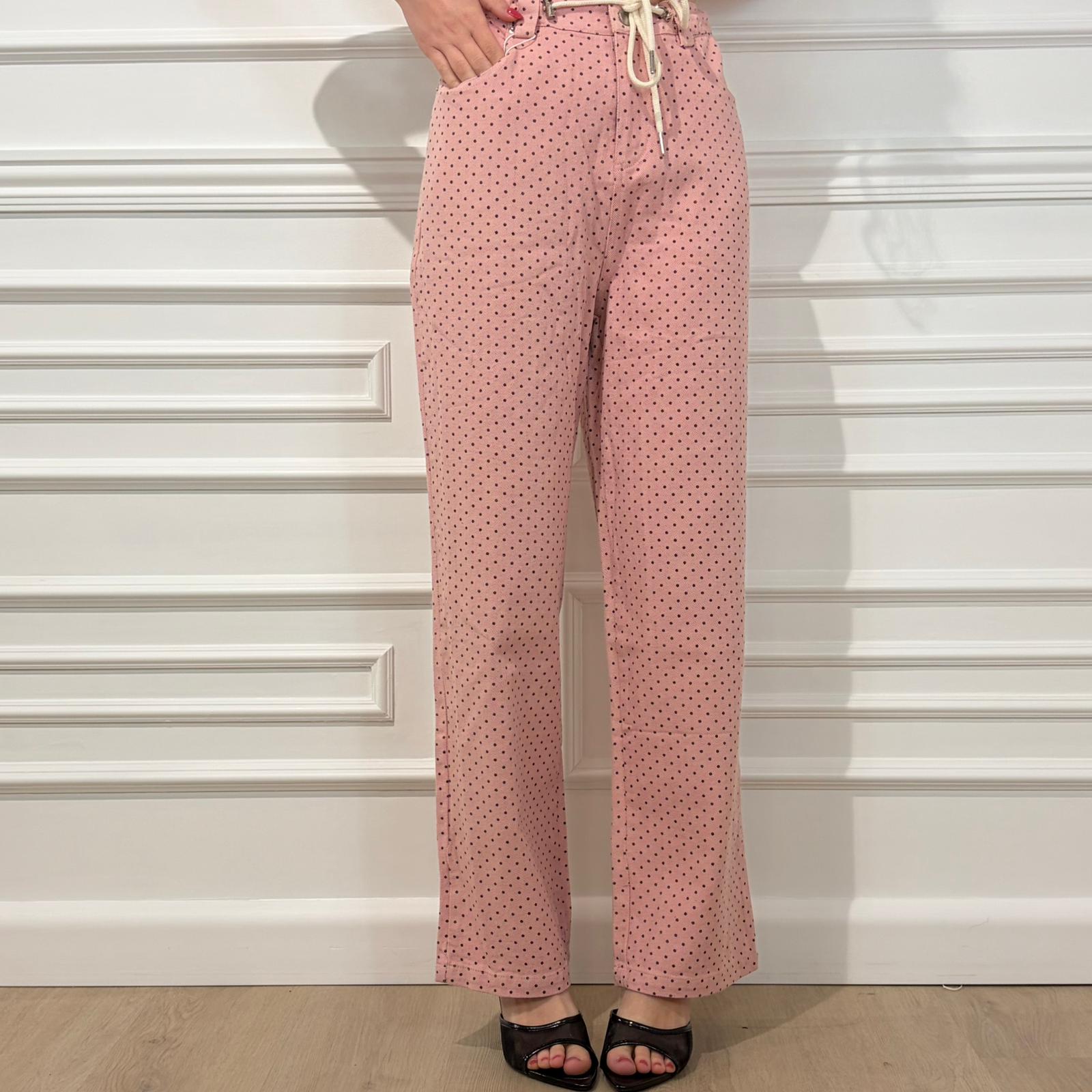 JEANS PINK POIS
