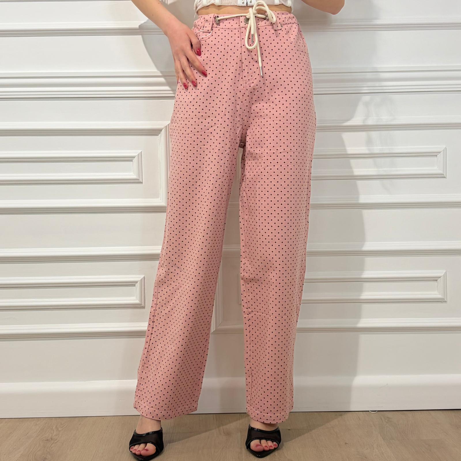 JEANS PINK POIS